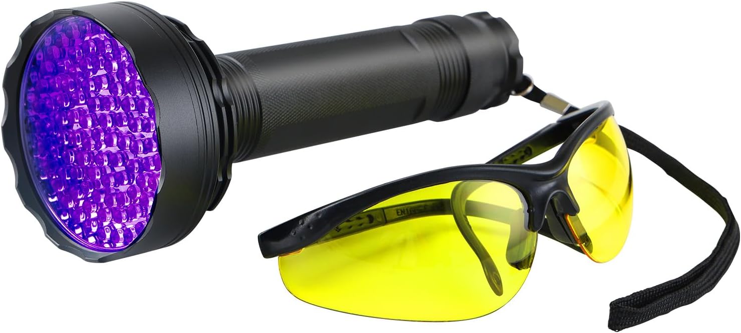 UV Leak Detection Light & Glasses